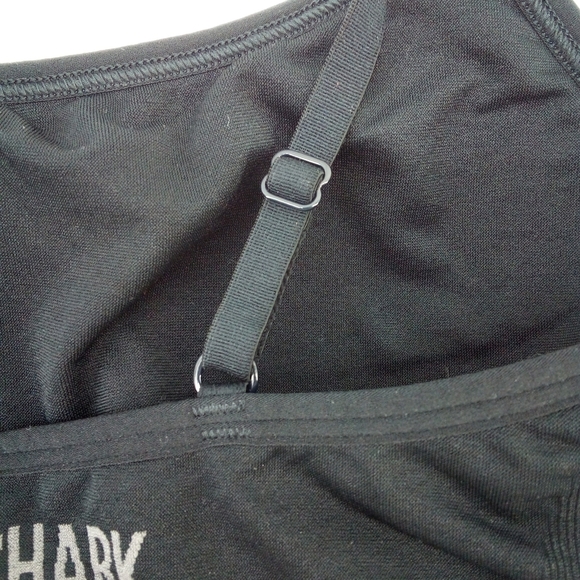 Gymshark Black Sports Bra XS Logo on Back Athleasure Athletic Gym Work Out - Picture 5 of 9